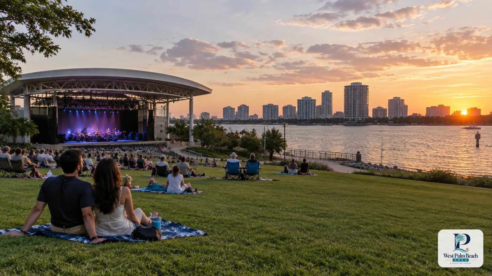 West Palm Beach Area guide cover: Meyer Amphitheatre Lawn Event Guide